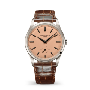 Patek Philippe Calatrava 6196P-001 Platinum with Rose-Gilt Opaline Dial